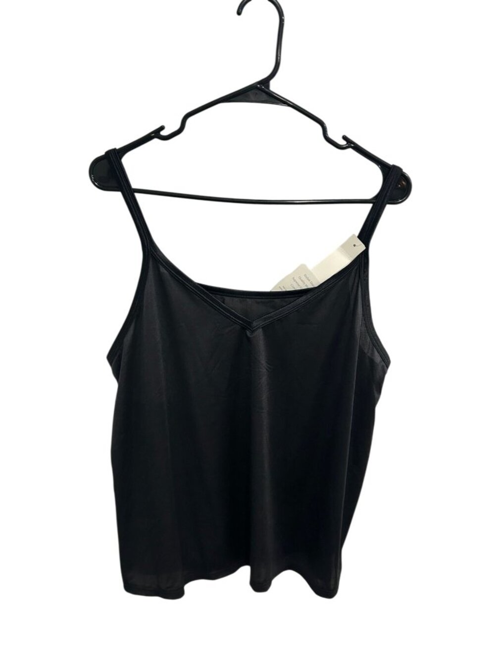Cabernet 42/48 Black Nylon Spandex Camisole Top Noir Aesthetic Dark Romantic NWT